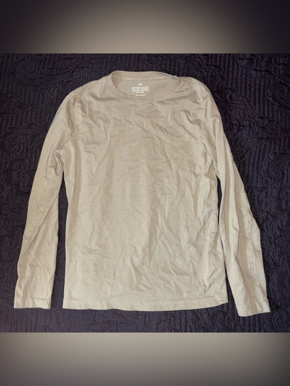 H&M Kids Long Sleeve Crewneck Shirt - Olive Green Size 12/14
